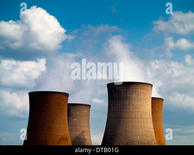 Cooling towers at Rugeley B coal fired power station Staffordshire England UK built  1972 and operated by International Power Stock Photo