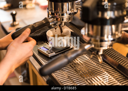 Berlin, Germany, freshly brewed coffee in cafe West Berlin Stock Photo