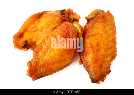 Spicy chicken wings on white background Stock Photo