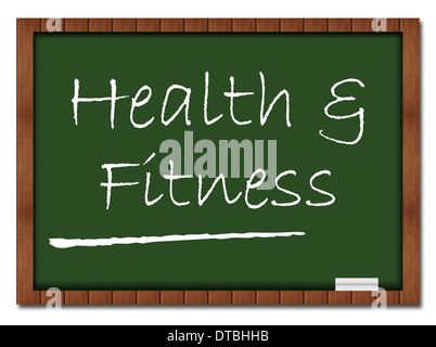 Health and Fitness Classroom Board Stock Photo