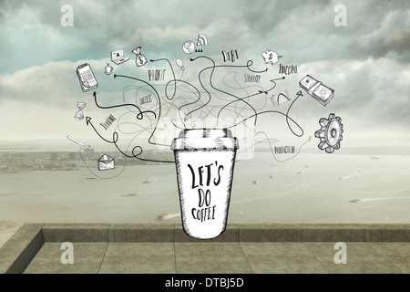 Composite image of business doodles Stock Photo