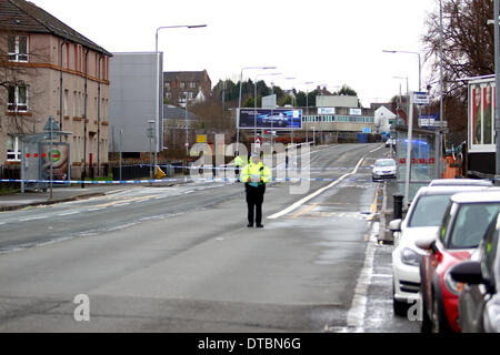 Glasgow Scotland UK . 14th Feb 2014. serious assault closes