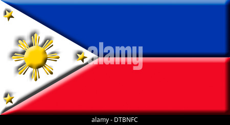 Republic of the Philippines - national flag. Stock Photo