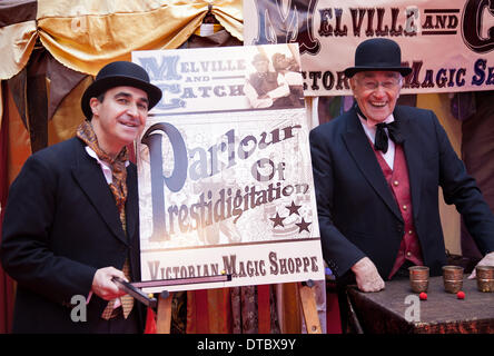 'Parlour of Prestidigitation' Victorian entertainers at Blackpool's annual festival of circus, magic & new variety. The ten-day festival of magic that is Showzam sees Blackpool’s famous landmarks overrun with tightrope walkers, conjurers and street artists. The festival runs every year in Blackpool, an extraordinary and unique festival which includes a number of high profile performers, street artists, circus, magic and new variety and never before seen acts showcased throughout the town.