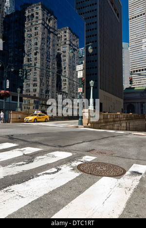 Empty urban street scene in New York City. Stock Photo