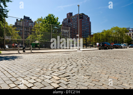 Empty urban street scene in New York City. Stock Photo