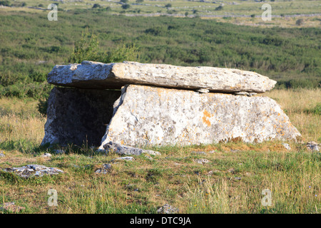 A Neolithic Wedge Tomb in The Burren in County Clare, Ireland Stock Photo