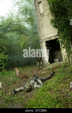 Illkirch- Grafenstaden, France, soldiers of JgBtl 291 at a training Stock Photo