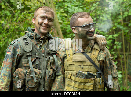 Illkirch- Grafenstaden, France, soldiers of JgBtl 291 at a training Stock Photo