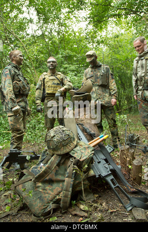 Illkirch- Grafenstaden, France, soldiers of JgBtl 291 at a training Stock Photo