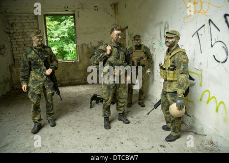 Illkirch- Grafenstaden, France, soldiers of JgBtl 291 at a Uebungseinheit Stock Photo