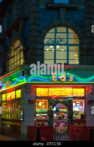 Ed's Easy Diner,American style diner on Old Compton Road,Soho,London,England Stock Photo