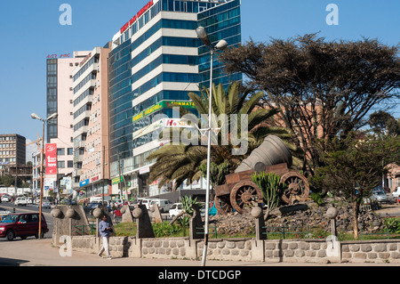 Piazza, Addis Ababa, Ethiopia Stock Photo