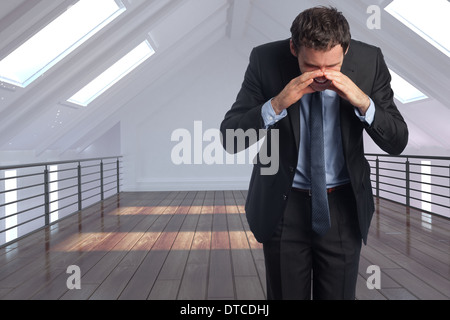 Composite image of shouting businessman Stock Photo