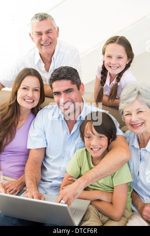 Loving multigeneration family spending leisure time Stock Photo