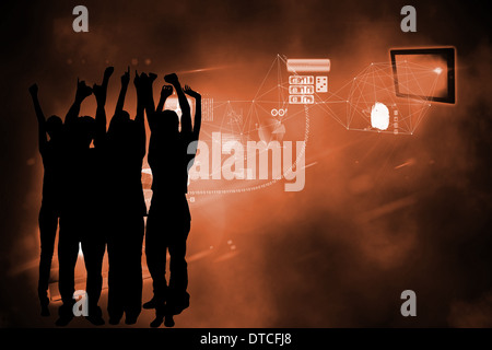 Composite image of file transfer background Stock Photo