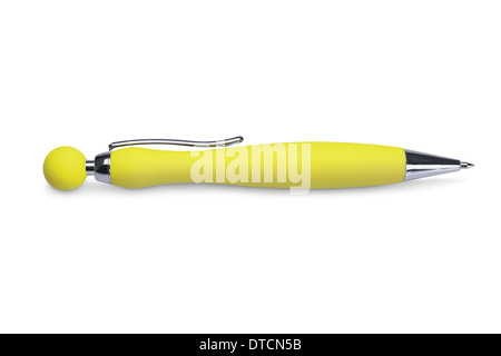 Plastic disposable biro pen isolated on a white background Stock Photo ...