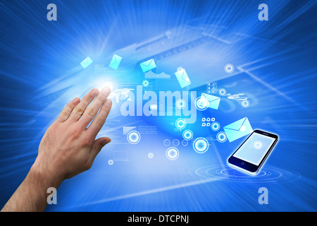 Composite image of hand presenting Stock Photo