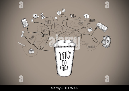 Composite image of business doodles Stock Photo
