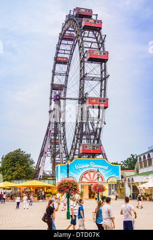 ferris wheel at the  prater  amusement park, vienna, austria Stock Photo