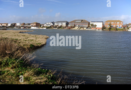 The Widewater Nature Reserve at Lancing and Shoreham Beach Sussex UK Stock Photo