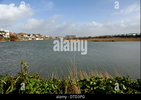 The Widewater Nature Reserve at Lancing and Shoreham Beach Sussex UK Stock Photo