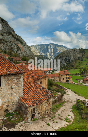 Mountain village of Beges (Bejes), Cantabria, northern Spain. Picos de Europa national park. Stock Photo