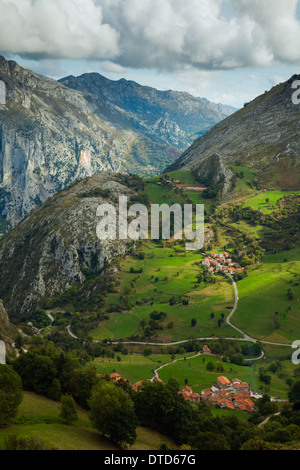 Mountain village of Beges (Bejes), Cantabria, northern Spain. Picos de Europa National Park. Stock Photo