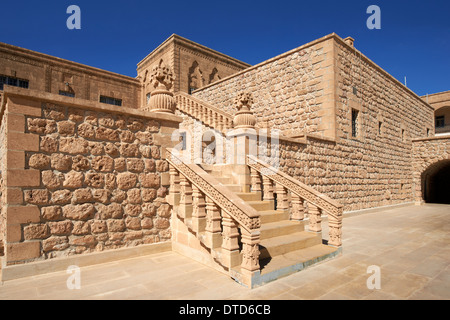 Mor Gabriel Monastery, the oldest living Syriac Orthodox monastery in the world and home to the archbishop of Tur Abdin Stock Photo