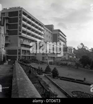 Historical picture from 1960s showing the exterior of the luxury 4 star seaside hotel, The Imperial in Torquay, Devon, England. Stock Photo