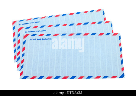 Envelopes isolated on white background Stock Photo