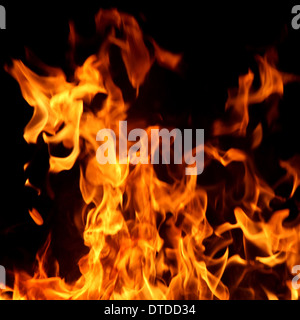 Red Fire and Flames Background Stock Photo