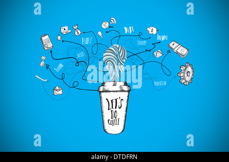 Composite image of business and technology doodles Stock Photo