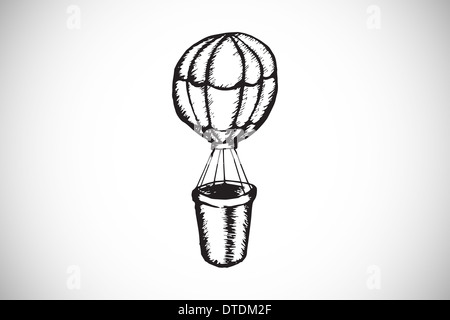 Composite image of hot air balloon doodle Stock Photo