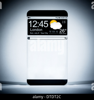 Smartphone with a transparent display. Stock Photo