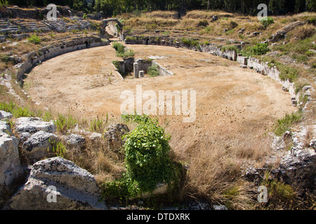 Roman Amphitheatre first century BC, Neapolis, Syracuse, Sicily, Italy