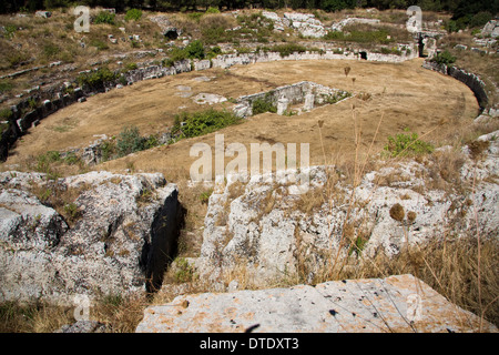 Roman Amphitheatre first century BC, Neapolis, Syracuse, Sicily, Italy
