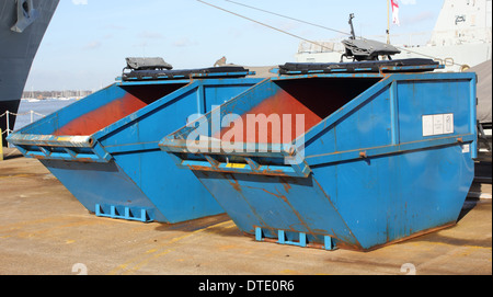 Industrial waste skips for the recycling of waste Stock Photo