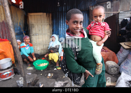 Slums in Addis Ababa , Ethiopia , Africa Stock Photo - Alamy