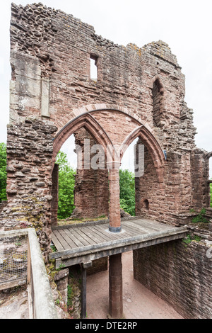 Solarium at Goodrich Castle, a medieval Norman castle near Ross-on-Wye on the Welsh borders, maintained by English Heritage Stock Photo