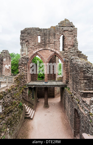 Solarium at Goodrich Castle, a medieval Norman castle near Ross-on-Wye on the Welsh borders, maintained by English Heritage Stock Photo