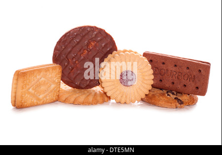 Mixture of biscuits studio cutout Stock Photo