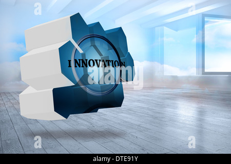 Composite image of innovate on abstract screen Stock Photo