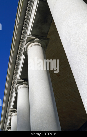 The Columns of the structure housing Plymouth Rock, Plymouth, Massachusetts Stock Photo