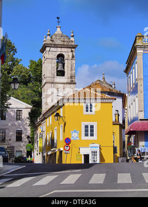 Clock Tower in Sintra - beautiful city near Lisbon, Portugal Stock Photo