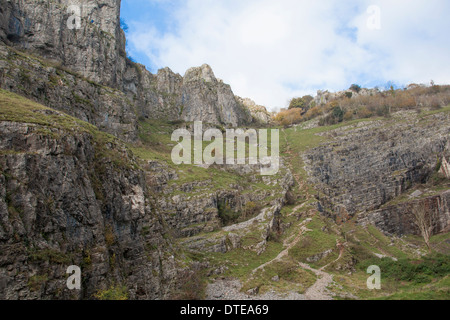 Cliffs at Cheddar Gorge Somerset England UK Stock Photo