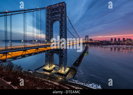 George Washington Bridge sunrise Stock Photo