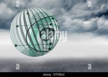 Composite image of biology diagram on abstract screen Stock Photo