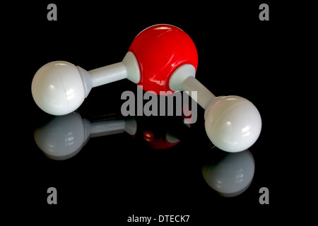 molecular model of a water atom H2O Stock Photo