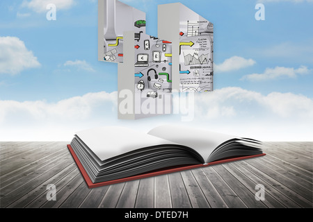 Composite image of media brainstorm on abstract screen Stock Photo